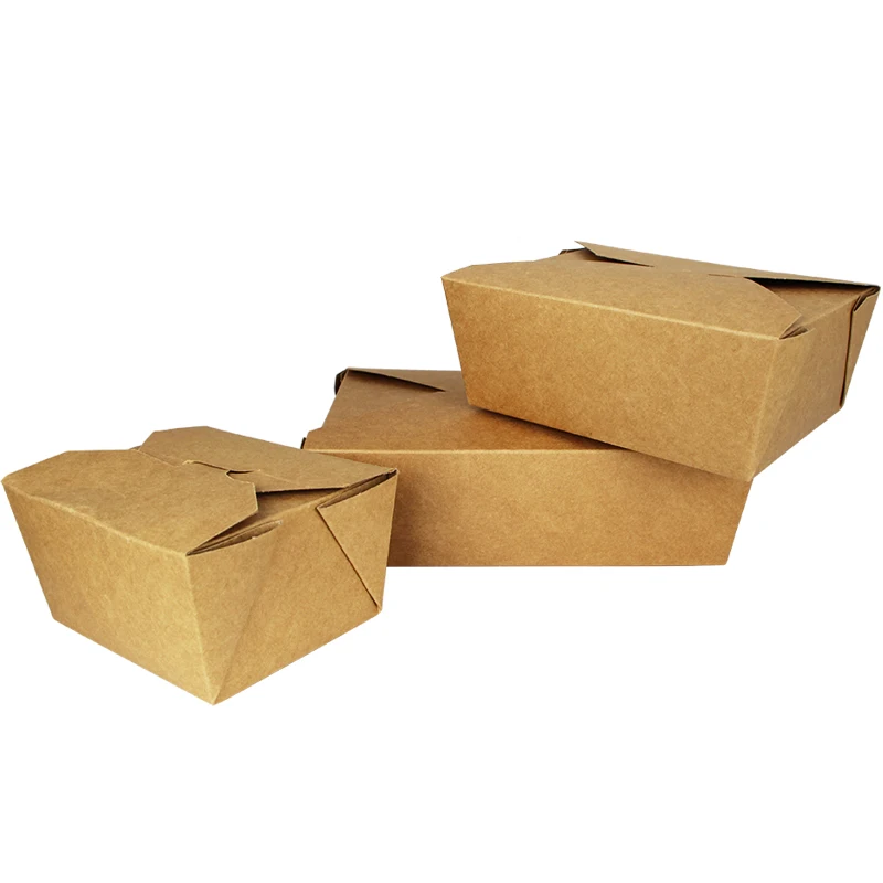 All-natural Kraft Paperboard Material Grease Proof Kraft Food Box Snack ...