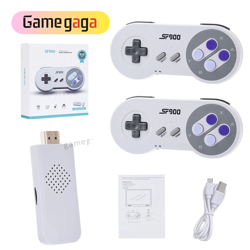 

SF900 Classic 16Bit wireless 4k hd game stick Tv Retro Game Console consola de video juegos for snes