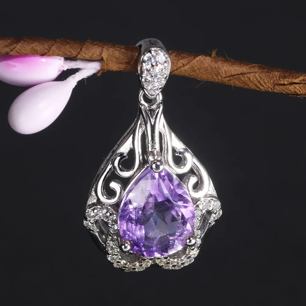 

Real Silver 925 Jewelry Amethyst Lucky Pendant For Women