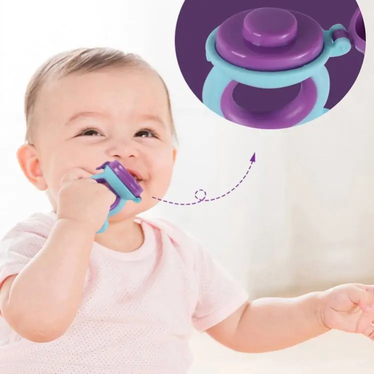 

Fresh Fruit Silicone Nipple Teething Toy Reusable Aching Gums Pacifier, Picture shows