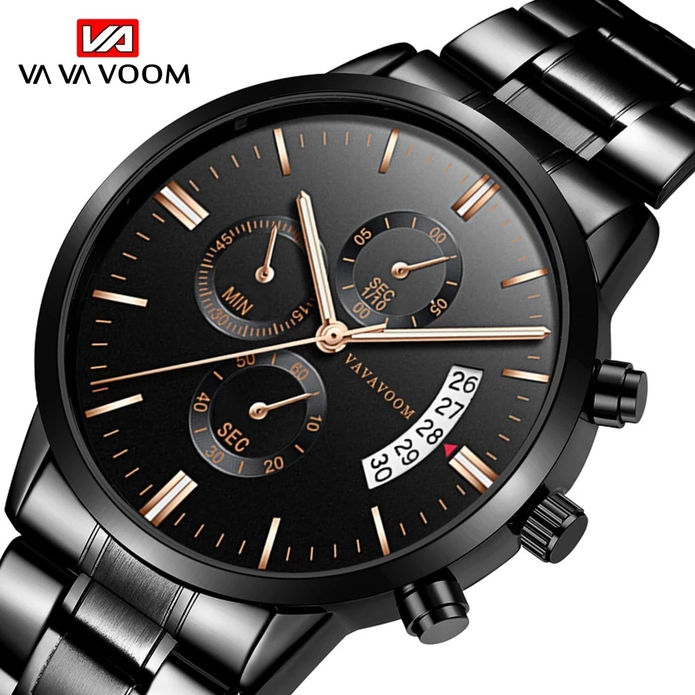 

Mens Watches Top Brand Luxury Stainless Steel Waterproof Quartz Watch Men Fashion Casual Sport Watch 2021 Relogio Masculino, Colors