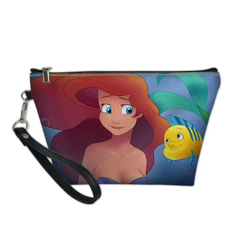 

Little Mermaid Printed Girl Ladies Custom PU Case Portable Pouch Small Leather Cosmetic Bag Makeup