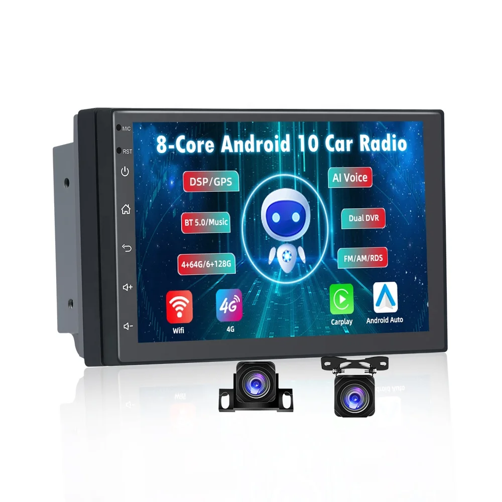 

Jmance 7" 6+128 4G Fm Am Dsp Rds Carplay 2 Din Universal Car Radio Android Auto Car Navigation System