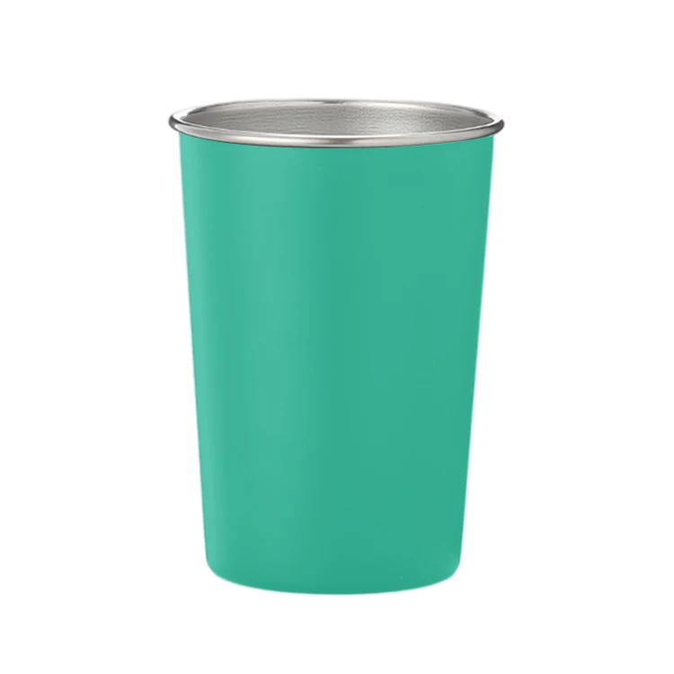 

Unbreakable double walled stainless steel beer mug with lid and straw, Customized color