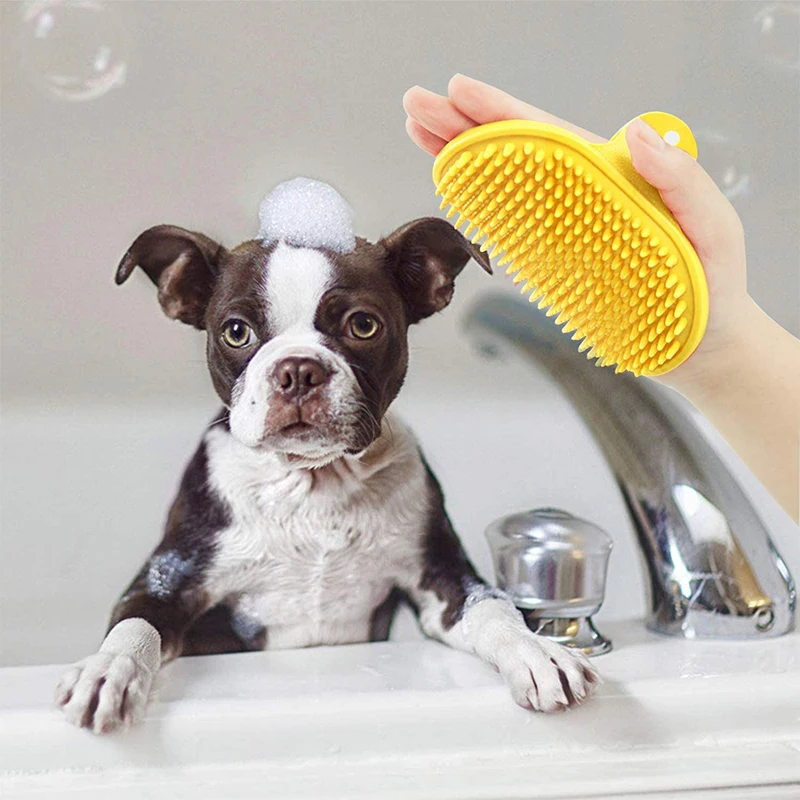 

Soft Washing Tool Pet Hair Remover Comb and Dog Massage Brush Dog Comb, 5 colors