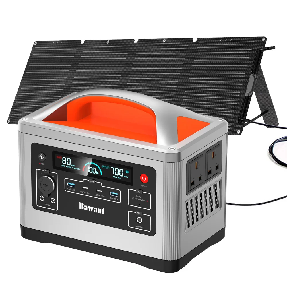 

all in one Solar Generator 700 Watt Pure Sine Wave Inverter Emergency For Camping Outdoor And Home