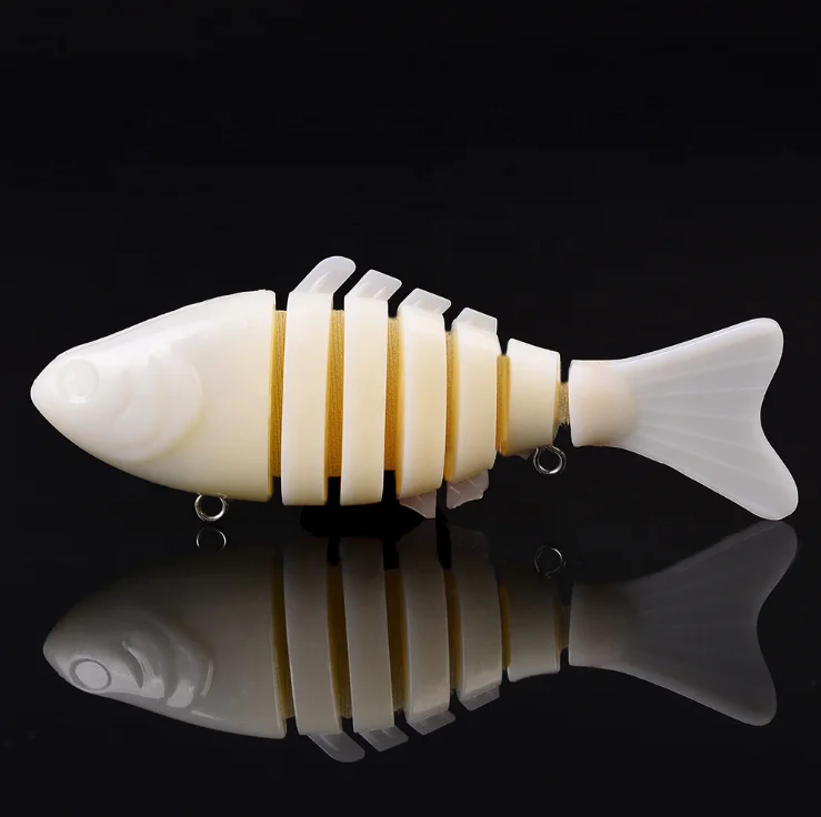 

blank lures unpainted Swimbait 7 section multi jointed hard plastic abs Minnow fishing lure unpainted lure, Choose
