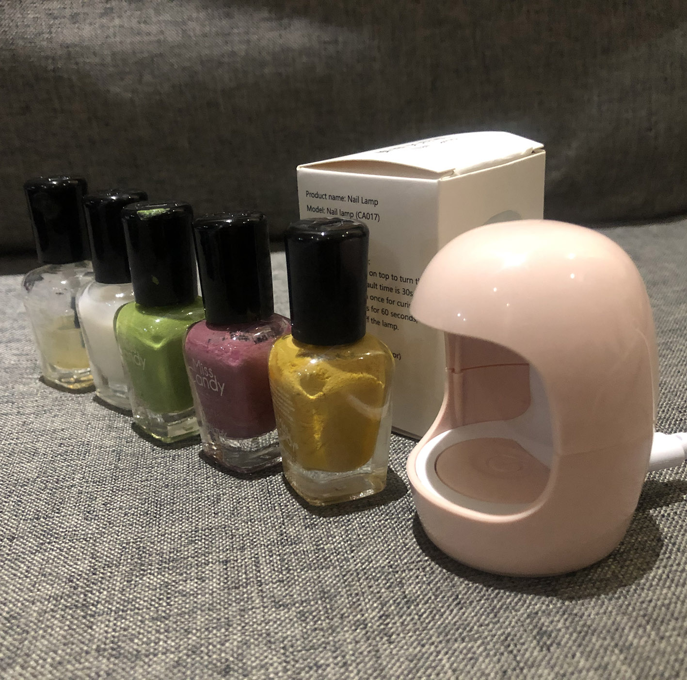 

30s Quick Dryer Mini UV Nail Light USB Powered LED Single Finger Portable Nail Lamp, Pink white