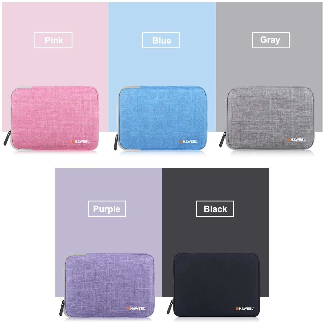 

Fast Shipping HAWEEL 9.7 inch Zipper Briefcase Tablet Laptop Carrying Bag For Women Men Ladies, Blue, pink, grey, black, purple