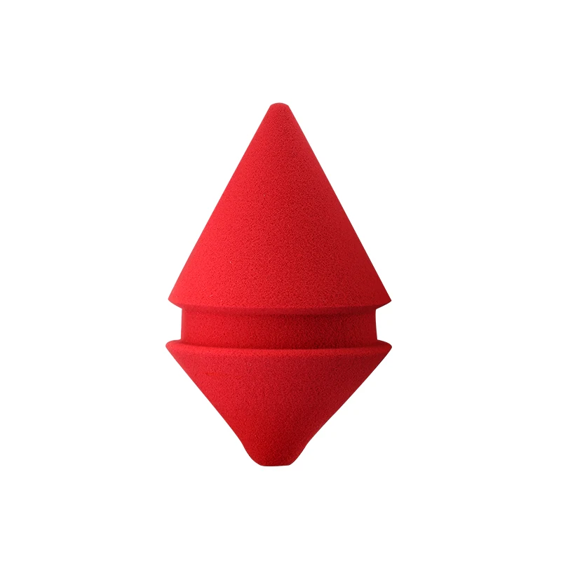 

Famous brand quality face makeup multi-use sponge smooth silicone microfiber makeup sponge, Red
