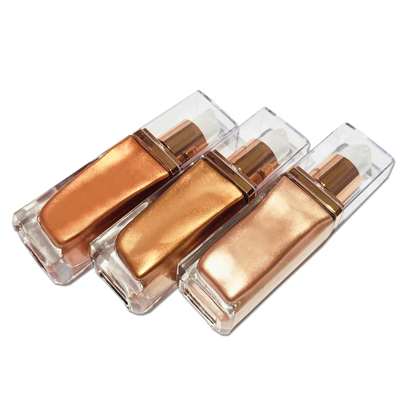 

Private Label Custom OEM Bronze Body Highlighter Makeup Shimmer Oil Pigmented Brightening Body Liquid Highlighter Gel, 3 colors