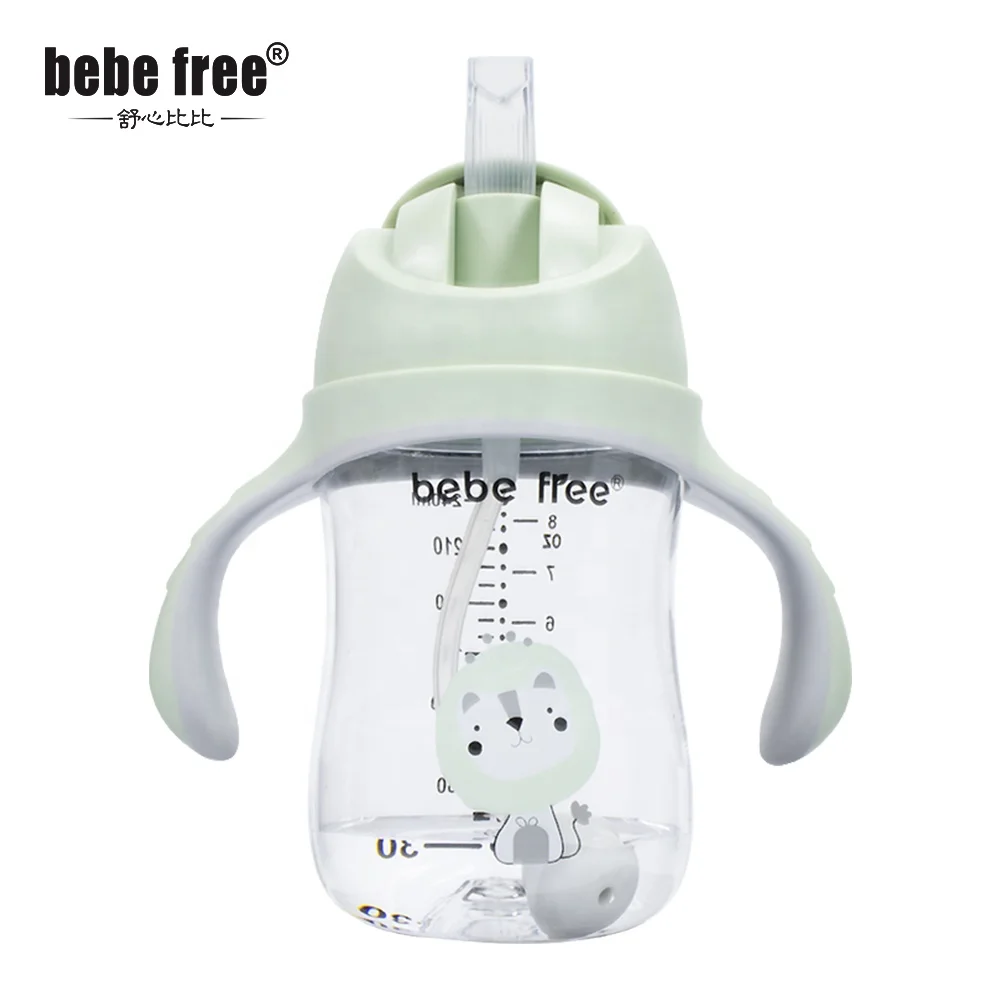 

High Quality 240ML Tritan Leak Proof Baby Bottles Sippy Water Cup For Toddlers with Handles BB169