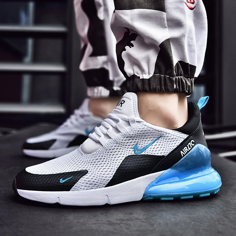 

A9 Jinjiang factory knitted upper air cushion men shoes and sneakers sports shoes sneakers, 6 colors