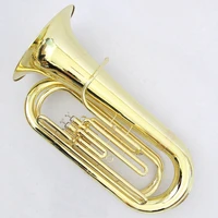 

OEM Chinese Vertical Button Brass Body Gold Lacquered 3 Key Bb Tone Tuba