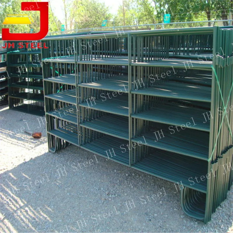 

Metal Corral Welded Livestock Steel Panels Fence for Cattle Sheep Horse Pens Round tube, Silver,green etc
