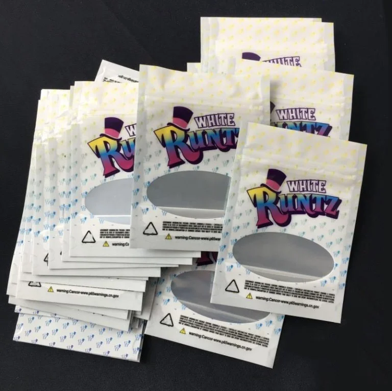 Resealable Runtz 3.5g Mylar Edible Packaging Cookies Weed