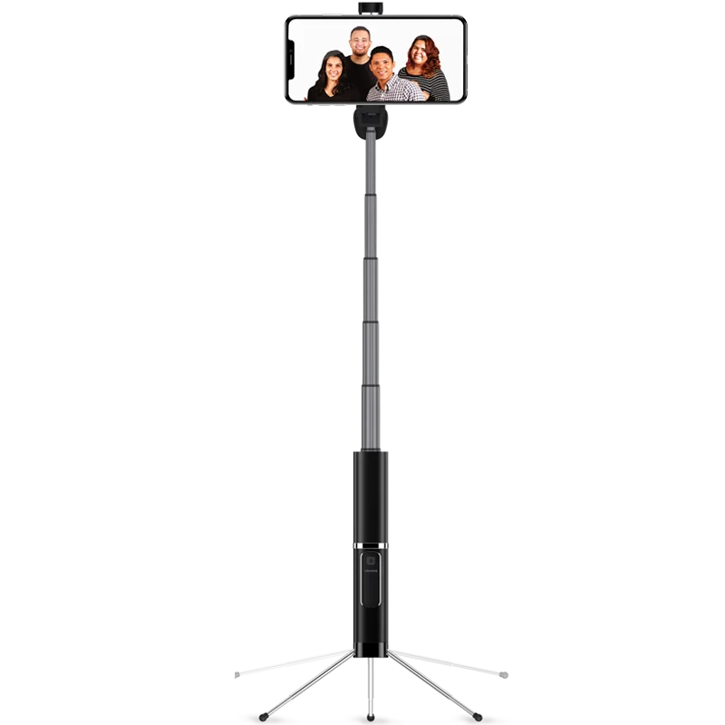 

USMAS 3 in 1New Product Travel Live TV Show Anti Shake Phone Control Phone Holder Tripod selfie stick, Red,balck