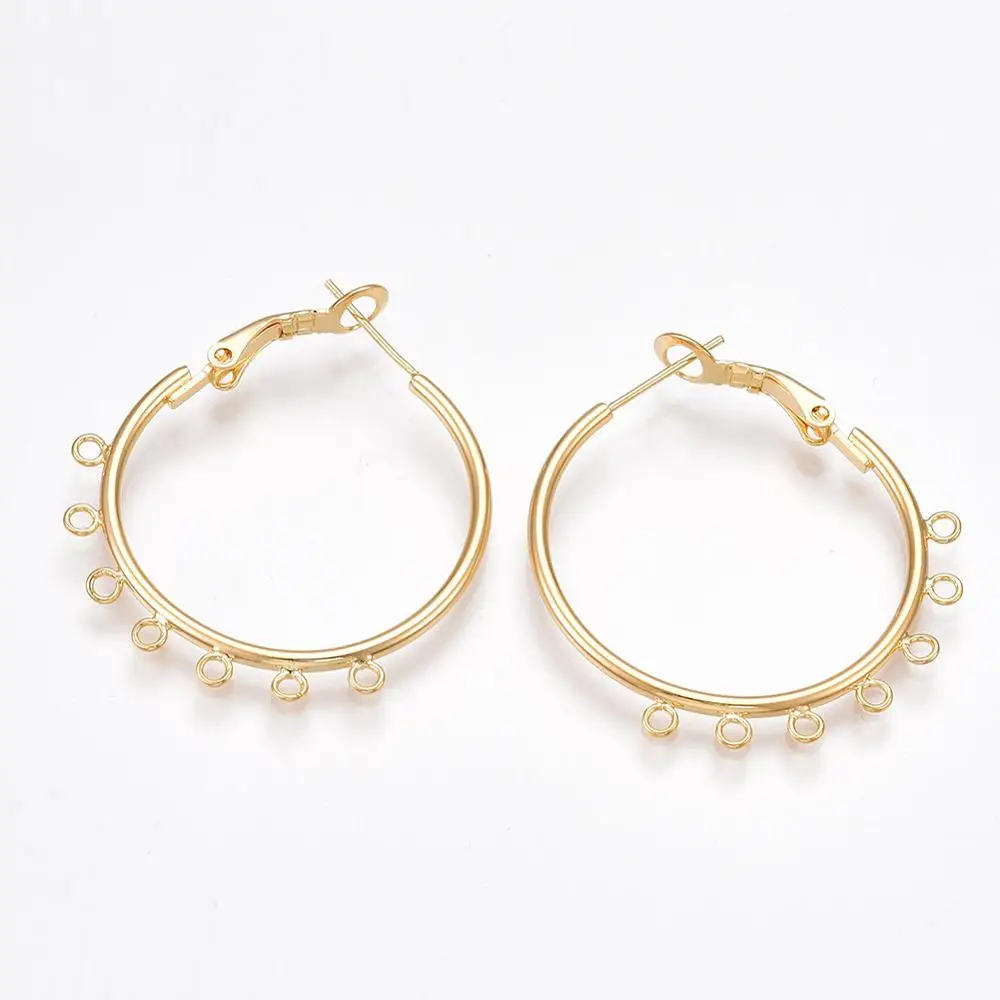 

Pandahall Real Gold Plated 925 Sterling Silver Pins Brass Jewelry Hoop Earrings Findings