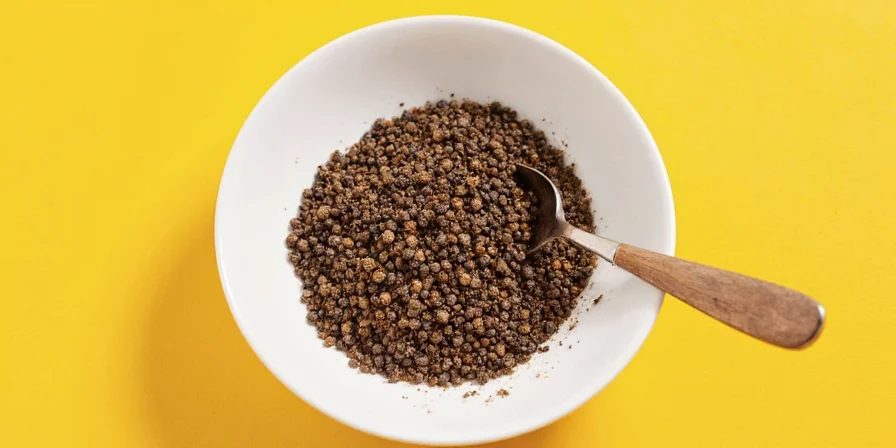 Side-by-side comparison of cracked vs ground pepper