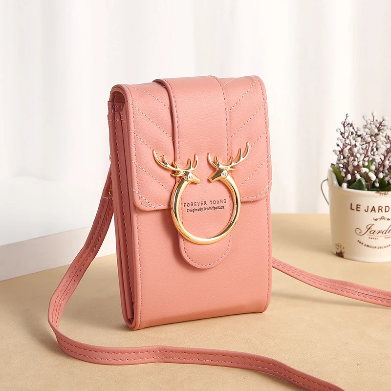

Luxury Single Shoulder Bag Mini Crossbody Messenger Bags PU Leather Ladies Card Slot Cross Body Handbags Women Phone Bag