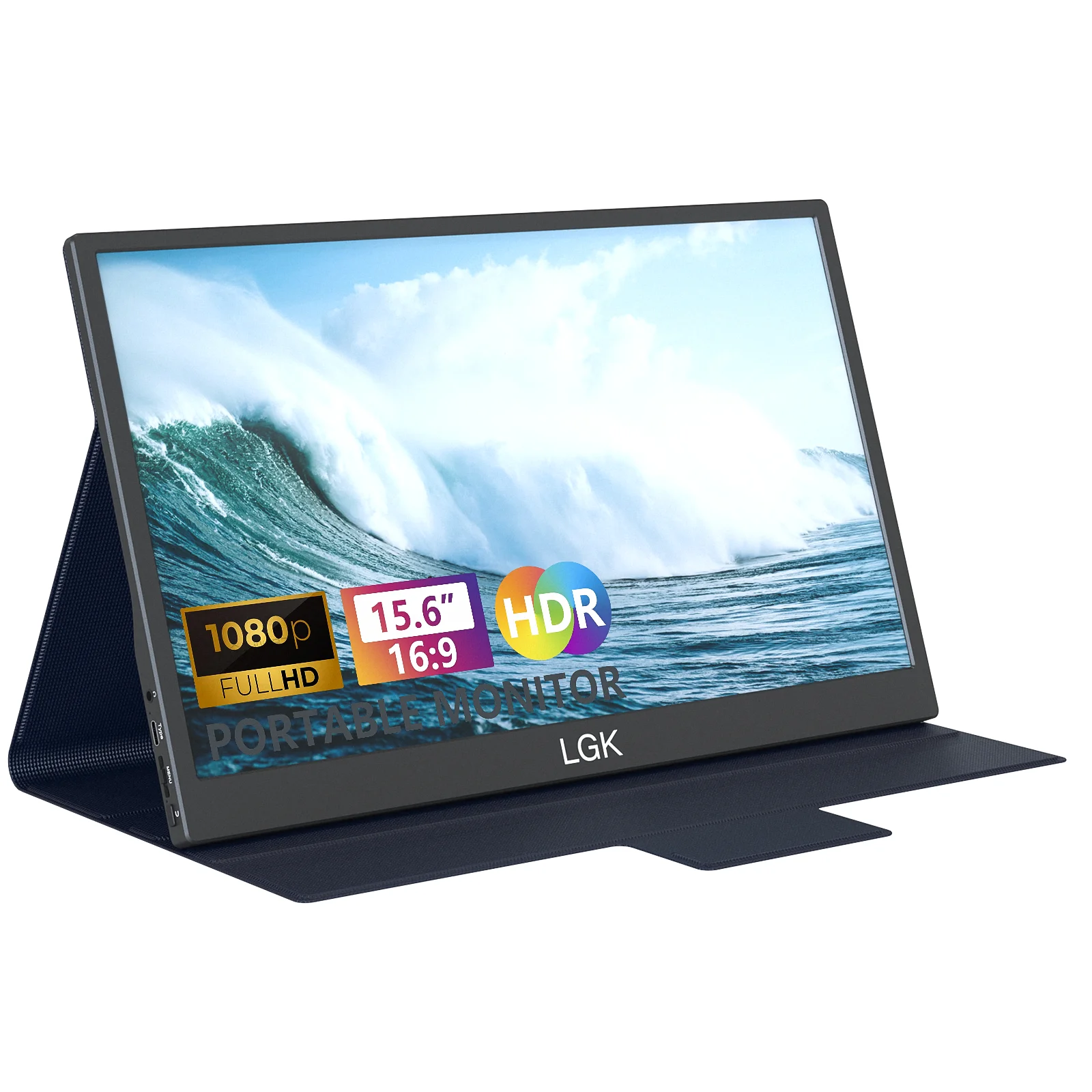 

Gaming Monitor Ultra Slim Full HD 1080P USB C Type-C IPS 15.6 Inch Portable Monitors