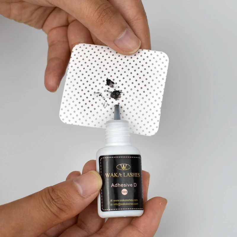 Lint Free Eyelash Extension Glue Nozzle Cleaning Cotton Pads Adhesive