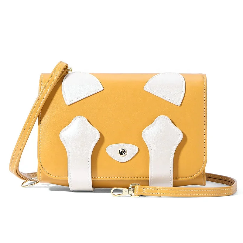 

Square hasp zipper shoulder bag students cute lightweight sling bag for women