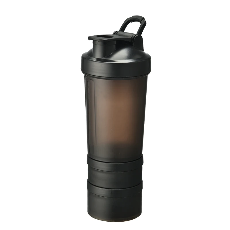 

500ml black plastic new custom bpa free gym protein shaker bottle, Customized