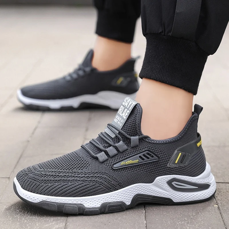 

Men's running athletic sport lightweight sneakers slip on flats luxury casual shoe man shoe house shoes, Gray/black/beige