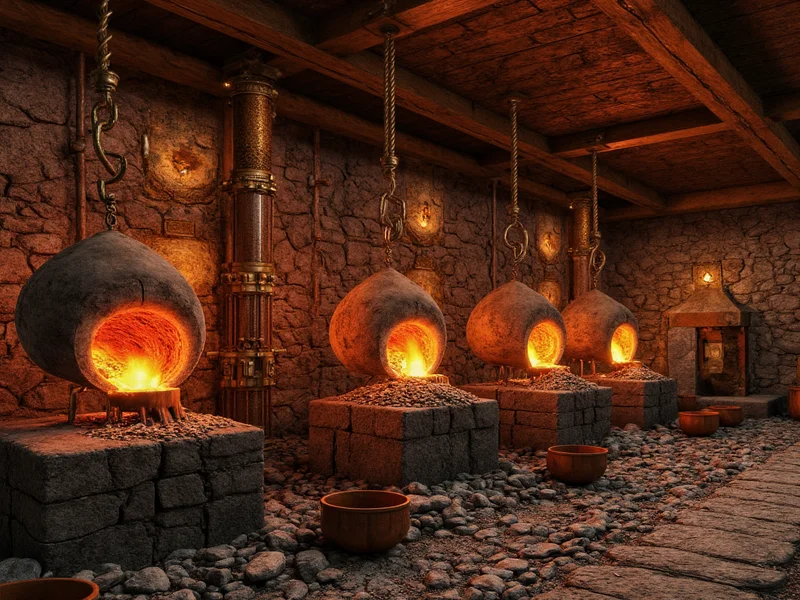 Efficient multi-furnace setup smelting different ores simultaneously