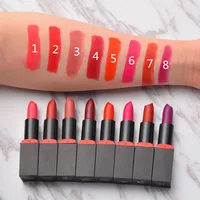 

Low MOQ custom logo 8 color nude cosmetic matte lipstick private label