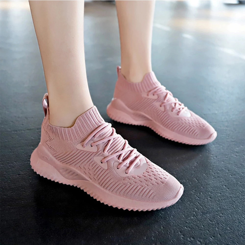 

Superstarer 2020 ladies sneakers breathable flat flying knit socks women sneakers shoes