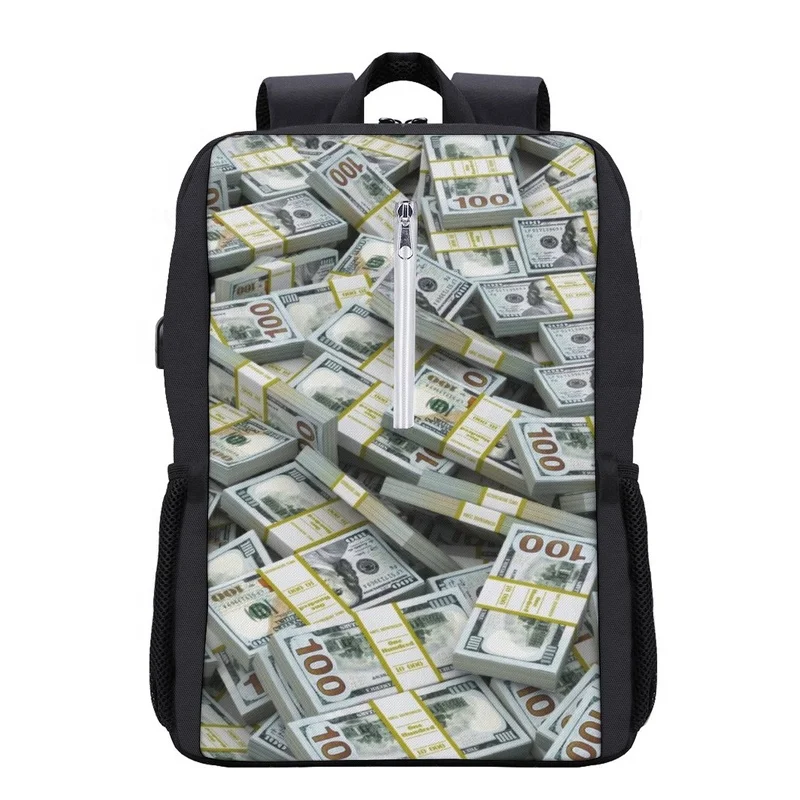 

Low MOQ Custom Photo Pattern Digital Printing Teenager USB Laptop Backpack High School Kids Printed Book Bags Customized Logo