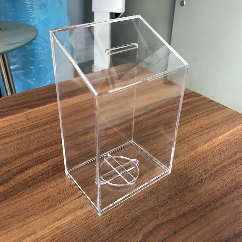 Clear Acrylic Coin Storage Box Wall Mount Money Box 160x100x70mm Buy