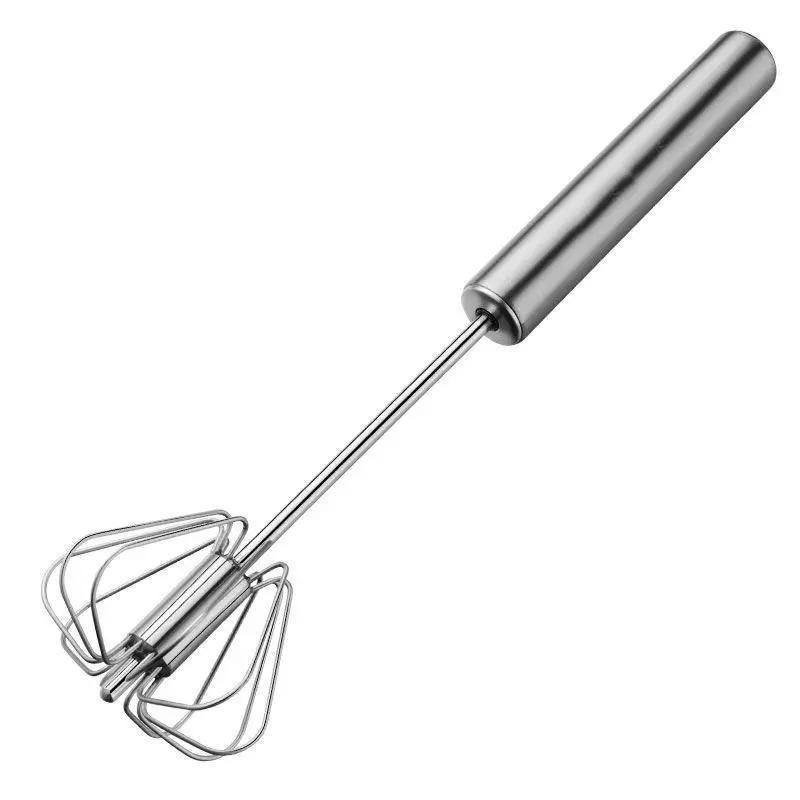

Stainless Steel Cake Baking Cream Semi-Automatic Beaters Blender Mixer Egg Whisk, Silver