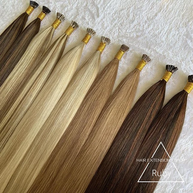 

Wholesale Long Straight 613 Remy Virgin Brazilian PreBonded Keratin Stick In I Tip Human Hair Extensions