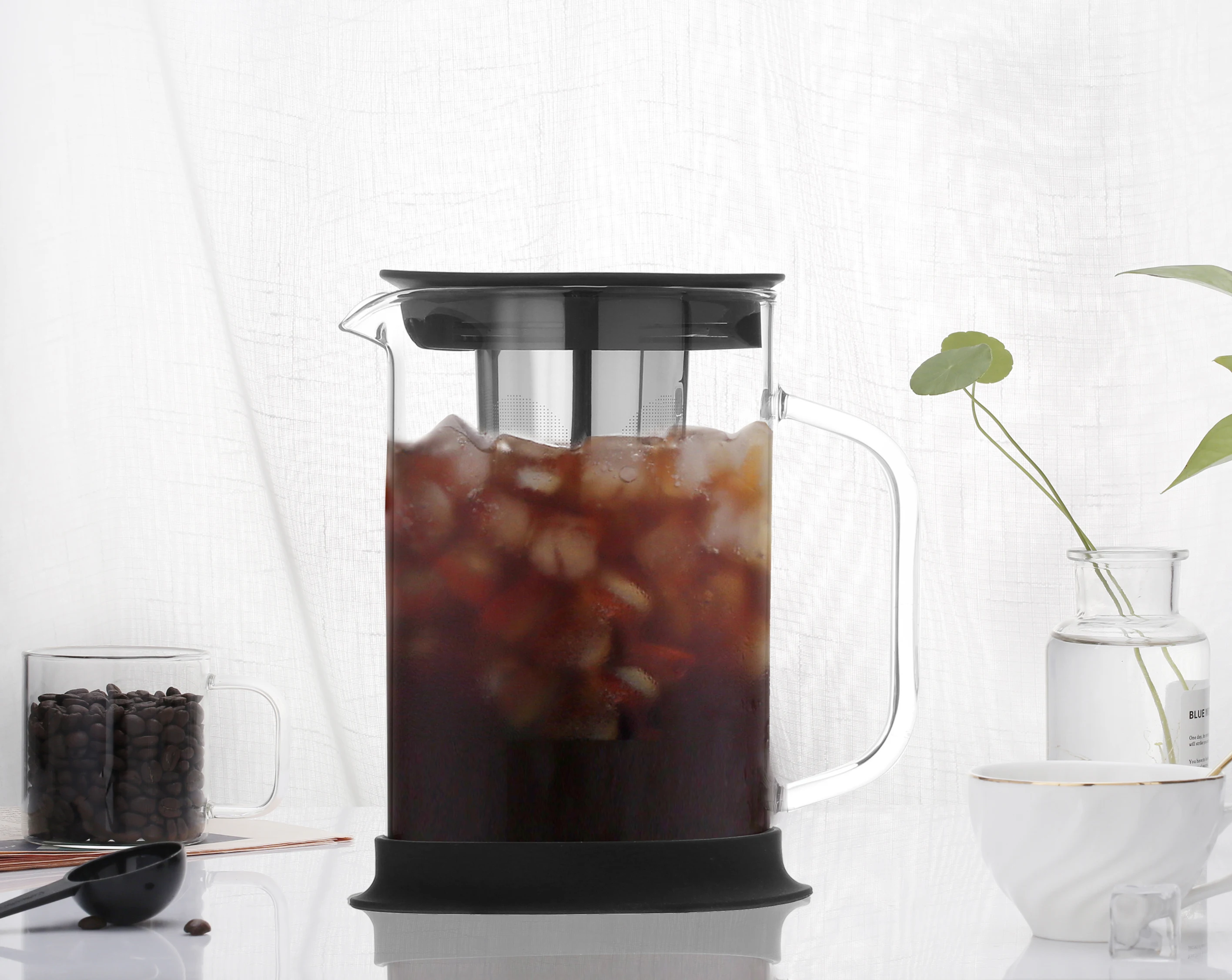 

Sturdy 1500ml high borosilicate glass cold brew iced coffee maker