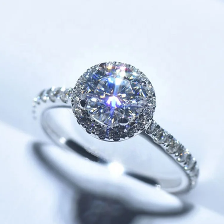 

Wedding Rings For Women Cubic Zircon Stone White Gold Color Trendy Jewelry Bridal Engagement Ring, Picture shows