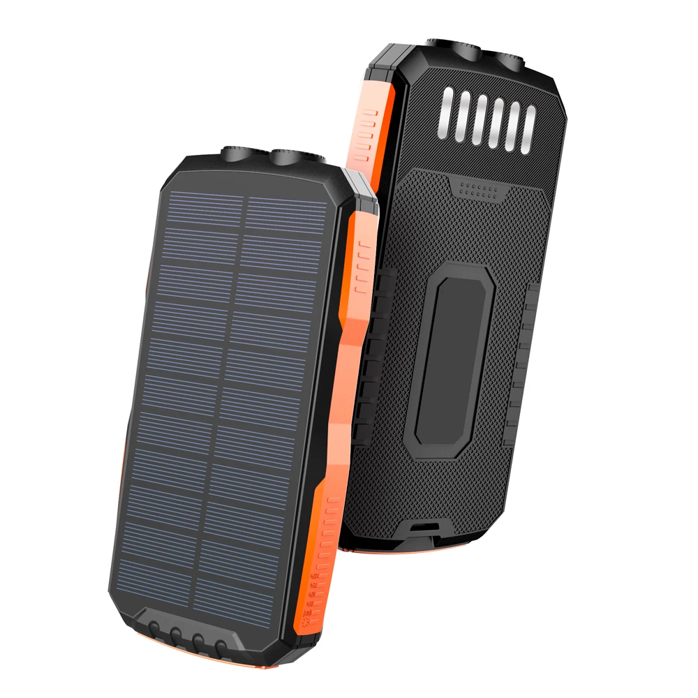 

Outdoor Ce Fcc RoHs Qi Wireless Waterproof Mobile Solar Charger Power Banks 30000Mah Foldable Solar Power Bank With LED Light