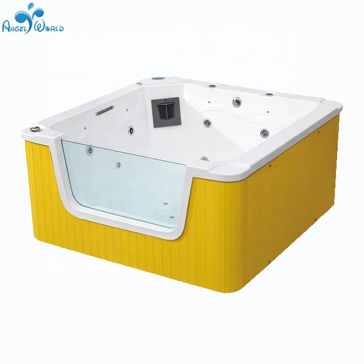 

Hot Sale Portable Square Above Ground Acrylic Swimming Pool, Yellow, blue, green, pink,white