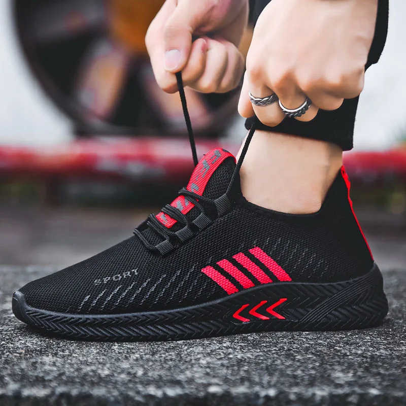 

Factory Sale Cheap Mesh Shoe Sneakers Breathable Casual Slip-on Male Shoes Loafers Casual Walking 39-45, As pic