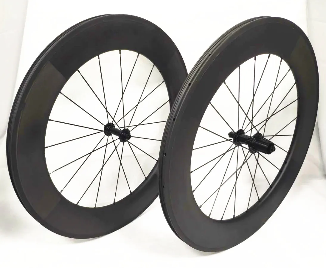

promotion cheapest 88mm depth 25mm width UD tubeless clincher wheels 700C road bike V brake carbon road bike wheels