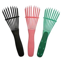 

new Customized logo good quality rubber handle soft flexible teeth detangling hair brush vent hair brush manufacturer