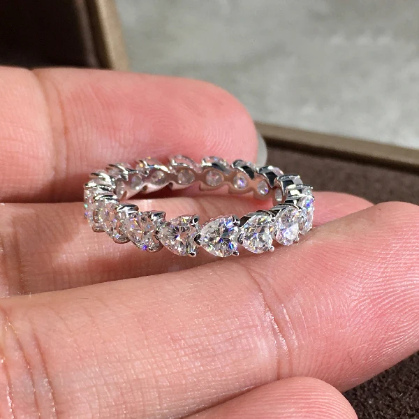 

CAOSHI Delicate Female Zircon Stone Ring Silver Color Engagement Fashion Wedding Rings For Women Heart Ring Band
