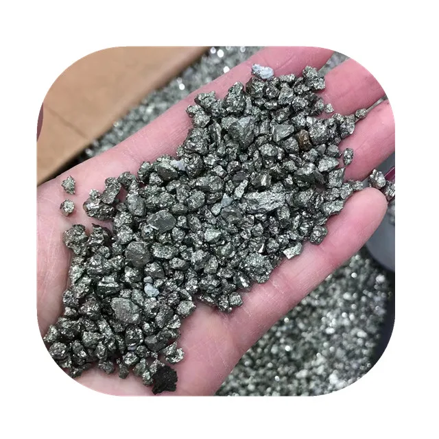 

Bulk wholesale semiprecious rough stone crafts 9-12mm natural pyrite Crushed raw Stone Particle for gift