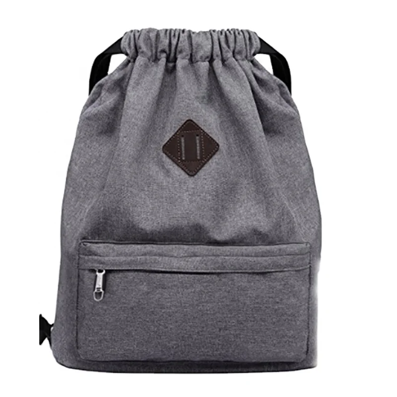 

Pinghu Sinotex Lightweight Shoulder Rucksack Dark Grey Drawstring business Backpack bag promotional custom drawstring backpack, Customized color