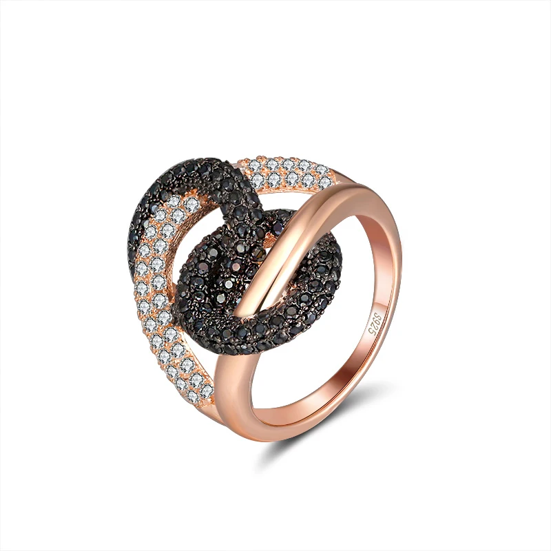 

Unique Design Custom Pave Setting Zircon Rose Gold Filled 925 Sterling Sliver Rose Gold Vintage Personalized Rings For Women