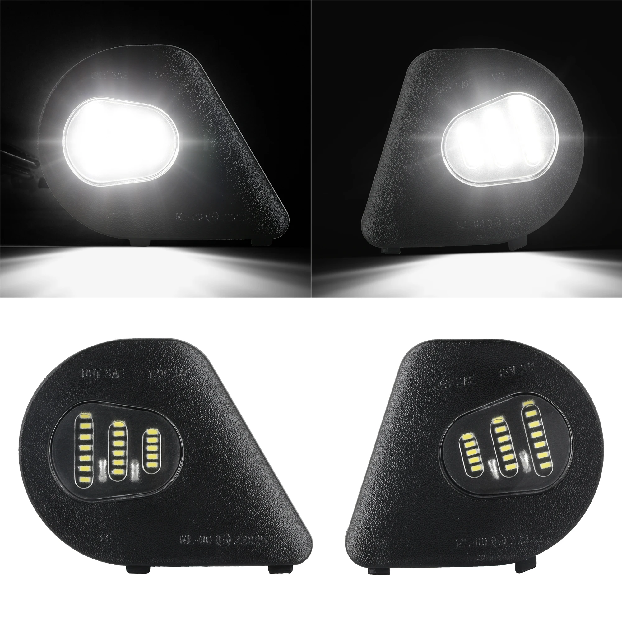 easy installation only play & plug led mirror puddle light for