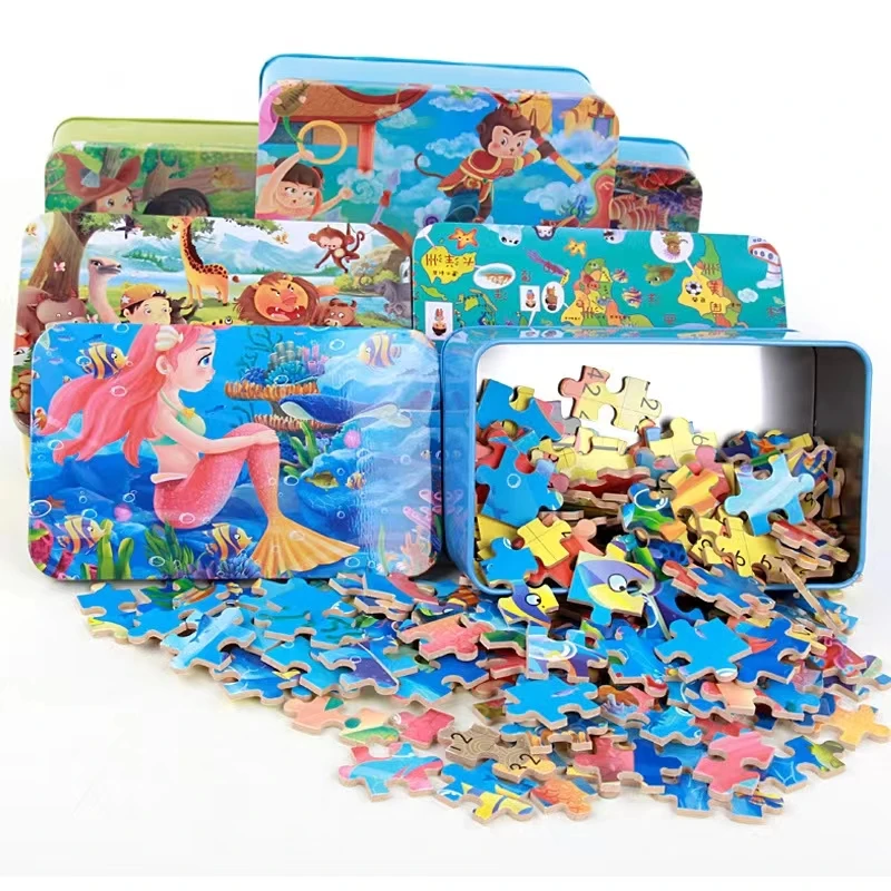 

Oem Wholesale Printable Small Mini Kid Puzzle 150 Pieces Custom Mini Jigsaw Puzzle In Plastic Tube Puzzle