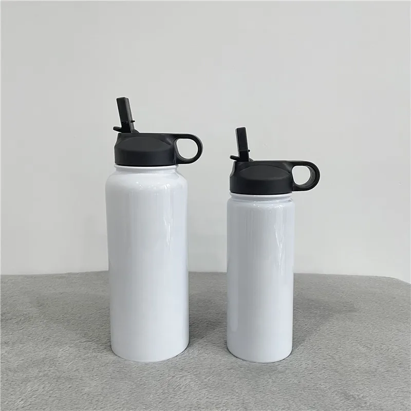 

Wholesale Double Walled Stainless Steel Vacuum Insulated White Blank Sublimation 18oz 32oz sport Water Bottle for Custom gifts